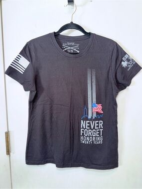 Grunt Style Unisex Black Graphic Tee 9/11